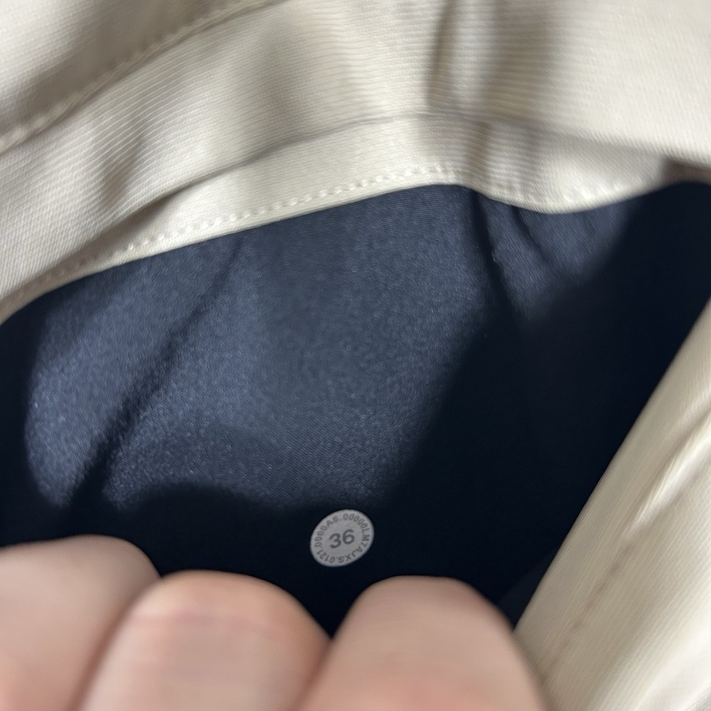 Lululemon Commission Short Mens 36 Beige Chino Preppy Classic Fit 7" inseam - Picture 7 of 8